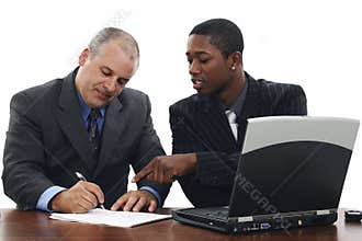 Businessmen Signing Contracts