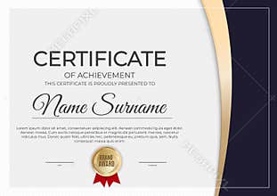 Certificate and diploma template background. Vector illustratio