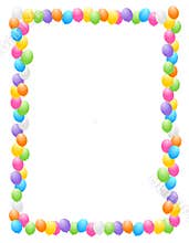 Balloons border / frame