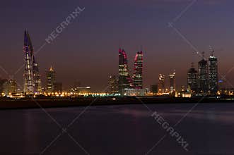 Bahrain cityscape in the night