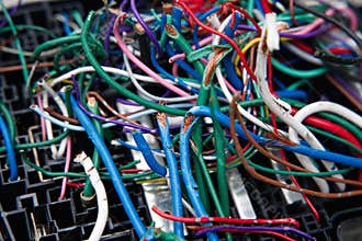 Close-up of Broken wires