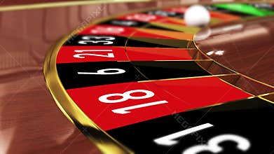 Casino Roulette wheel - Lucky number 23 red twenty-three red