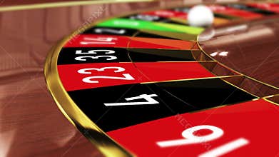 Casino Roulette wheel - Lucky number 28 black twenty-eight black