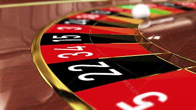 Casino Roulette wheel - Lucky number 13 black thirteen black