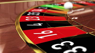 Casino Roulette wheel - Lucky number 0 green.
