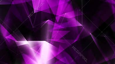 Glowing Neon low poly dark waving surface glowing edges Loop background VJ, 80s retro.