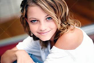 Close up female model