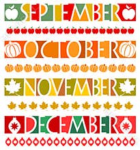 Month Banners and Borders/eps