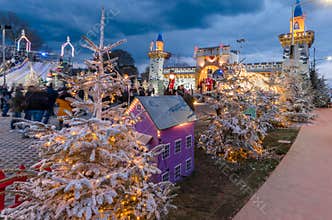 Christmas park Mill of the Elves in Trikala.