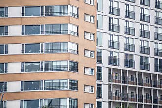 Apartment building with Generic architecture.