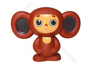 Cheburashka, isolated on white background