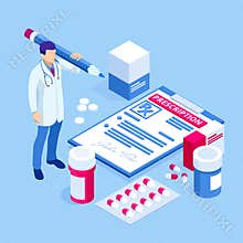 Online doctor at work. Health medical science. Medicine and pharmacy banners. Pharmacist care for the patient. Medicine