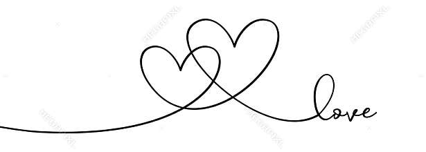 Continuous one line drawing hearts symbol embracing vector illustration minimalism design of love sign. Romantic relationship