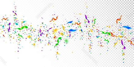 Streamers and confetti. Colorful tinsel and foil r