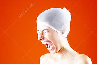 Woman With Hair Covered - Screaming 6