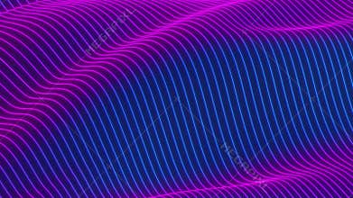 Abstract colorful wavy background in bright neon colors.