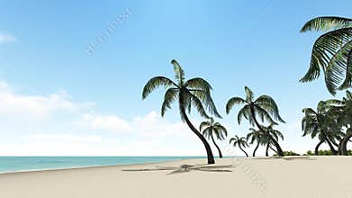 Empty sea shore, sand beach seamless footage