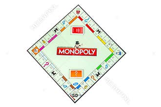 Monopoly Board Game Isolated On White