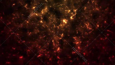 Gold luminous bokeh particles