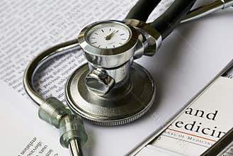 Stethoscope with clock