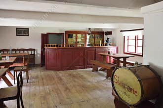 Interior of old bar in The Folk Culture Museum in Osiek by the river Notec