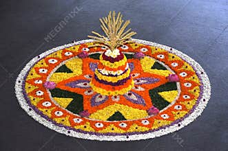 Onam flower decoration