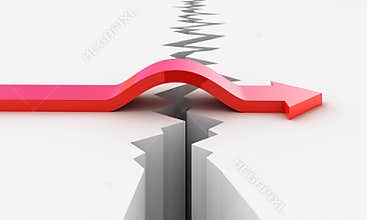 Arrow bridge vector