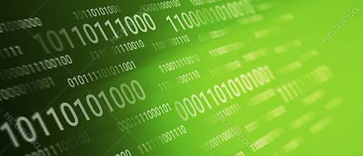 Binary code flowing