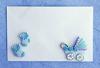 Baby boy announcement card
