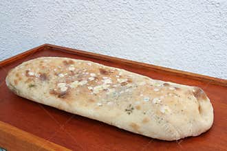 Old bread. Old flour bread. Moldy bread. Bad bread, Bad food. Rotten bread.