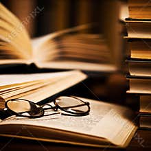 Spectacles on books