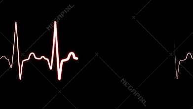 Heartbeat monitor EKG line monitor shows heartthrob