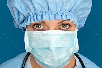 Nurse doctor blue  woman healthcare medical