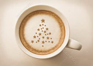 Christmas tree Coffee latte art