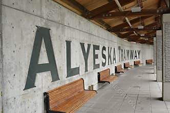 Alyeska Tramway leading to the Sky hill.