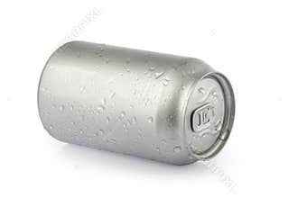 Wet metal aluminum beverage drink can. photography