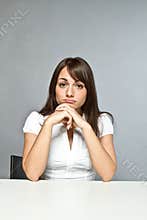 Young woman in office