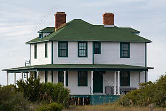 Fort Pickens building has the common paint job adorned by the majority of the buildings