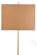 Blank protest sign