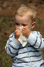 Baby with catarrh or allergy