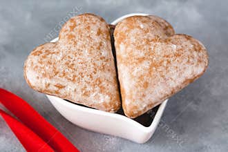 Torun gingerbread in the shape of a heart