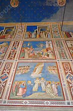 Giotto fresco cycle in the Scrovegni Chapel, Padua Italy