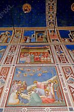 Giotto fresco cycle in the Scrovegni Chapel, Padua Italy