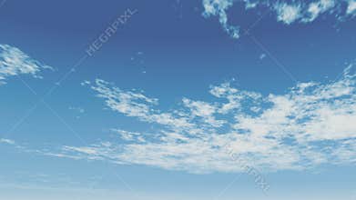 Clouds animated on a blue sky, fast moving clouds