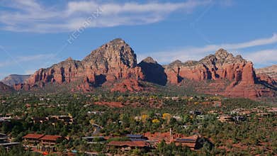Sedona Arizona with Thunder Mountain Slow Zoom Out