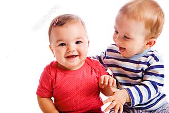 Babies playing