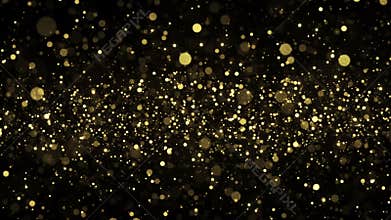 Luxury Christmas Golden Glitters 3D Animation