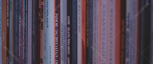 Video of a classical music vinyl records