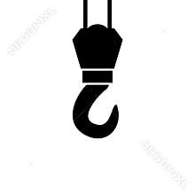 Crane hook vector symbol