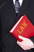 Lawyer Holding Law Book